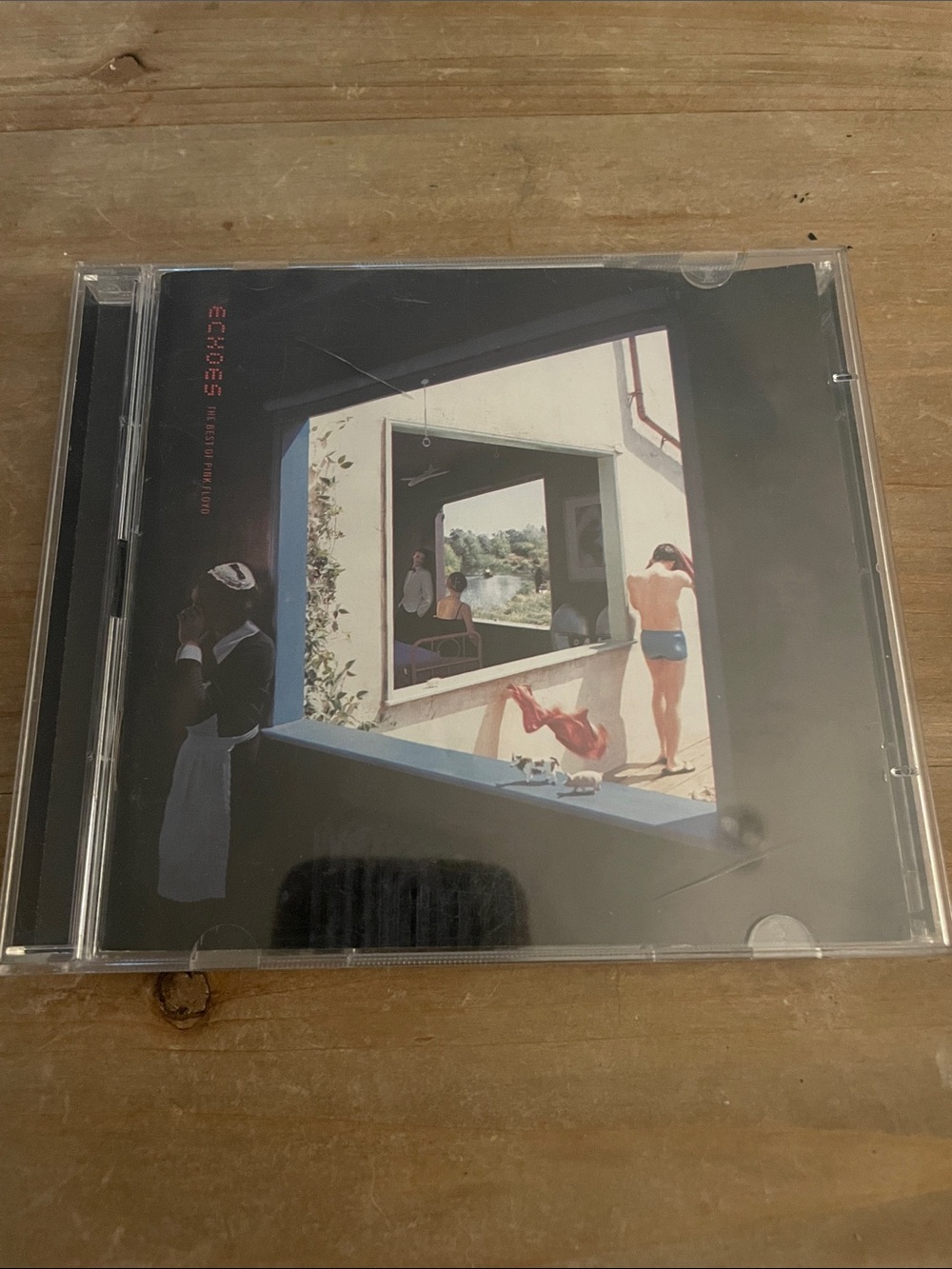 Pink Floyd CD with Black, Blue, White and Pink Artwork Echoes
